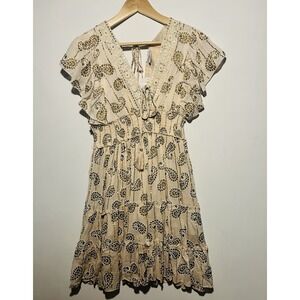 Boho Peach Colored Dress | Woman's Small | Whimsical Sun‎ Dress